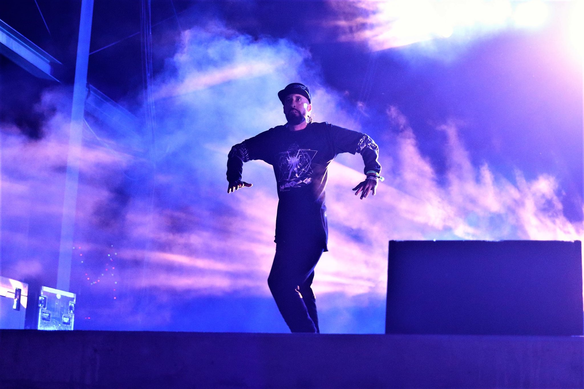 The Sacred G's dancing on stage.