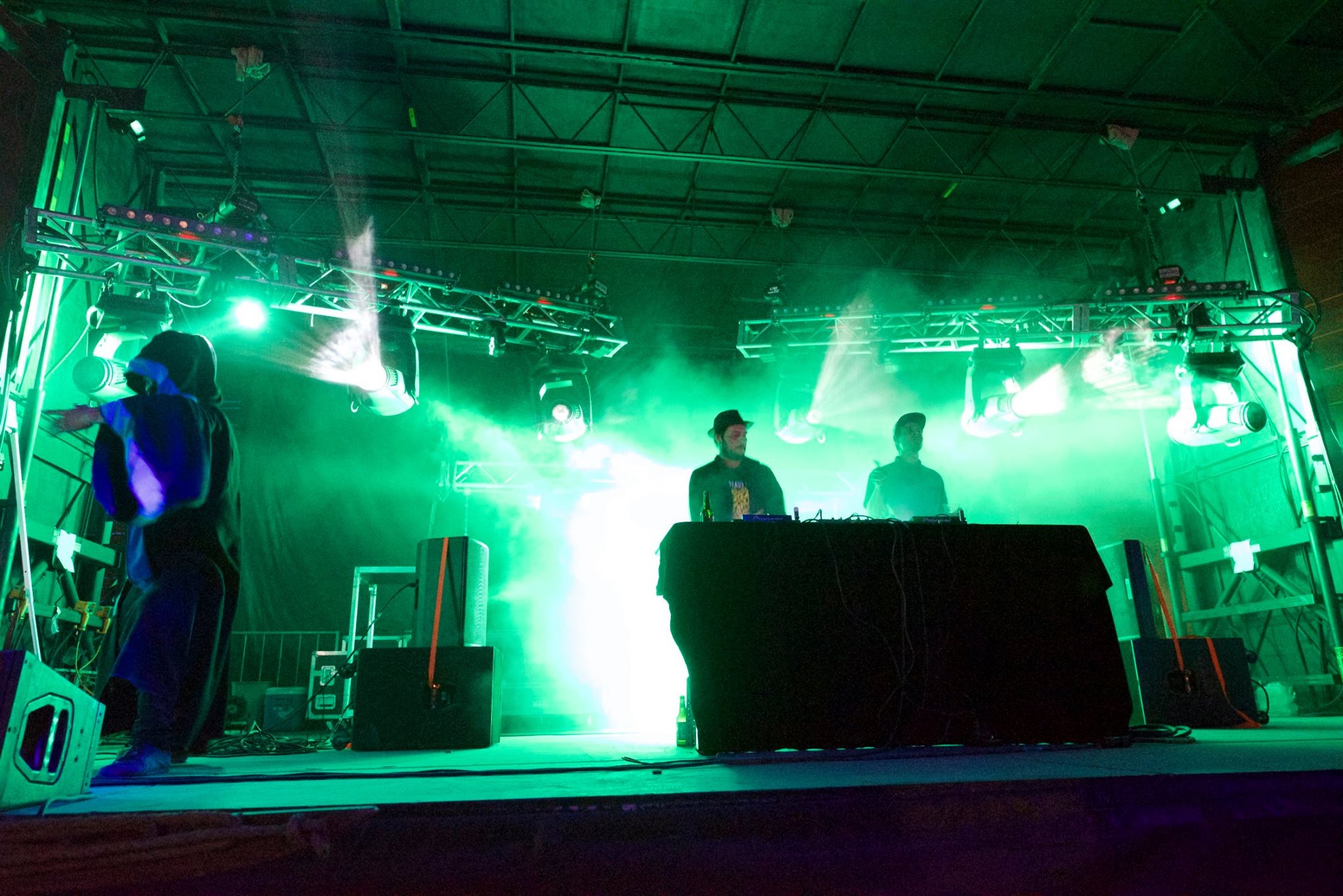 The Sacred G's dancing on stage.