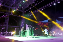 The Sacred G's dancing on stage.